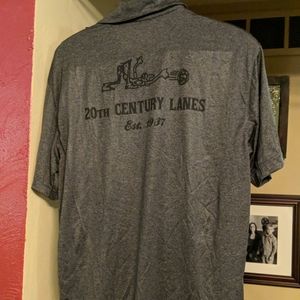 Vintage 90s bowling shirt gray